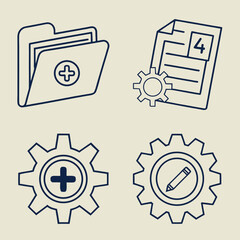 Symbols of Hope and Destination icone set