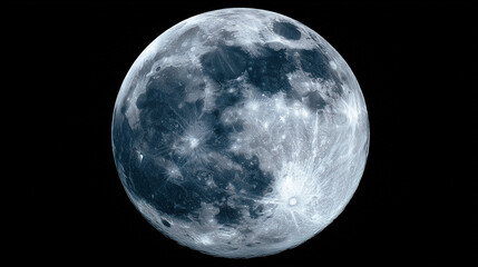 Obraz premium crater. The moon's rugged surface shines in stark detail against the vast darkness of space, a celestial marvel. STEM education sheets.