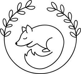 cat and mouse line art on transparent background