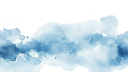A serene watercolor painting featuring soft blue hues blending seamlessly. evoking a calming atmosphere. ideal for backgrounds in design projects or creative presentations