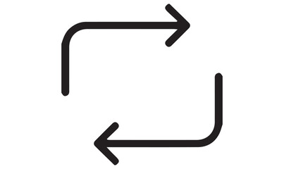 Looped Arrow Symbol for Refresh, Repeat, and Digital Interface Design