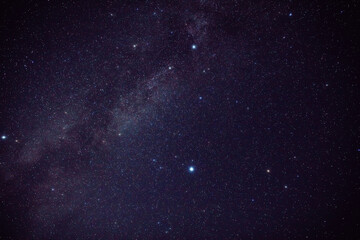 Milky way stars and constellations with a galaxy background.