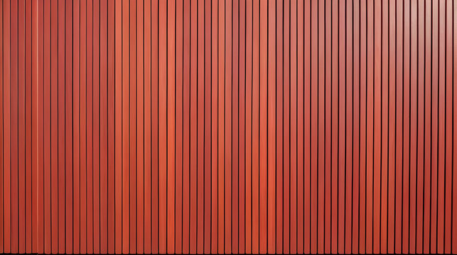 uniformly textured surface composed of numerous parallel, abstract red wooden slats arranged vertically, creating a clean and simple pattern with subtle variations in tone and shadow. - Powered by Adobe