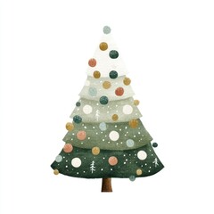 Fototapeta premium Whimsical tree with colorful dots.