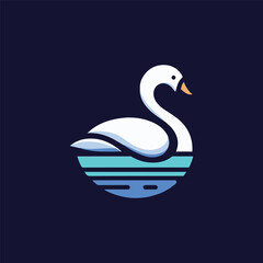 Modern swan logo