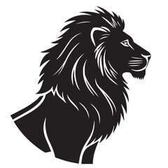 Majestic Lion Silhouette – Wild Animal Vector for Logo, Poster, T-Shirt, and Branding