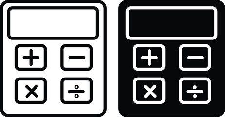 Calculator Icons - Math, Finance, and Education Vector Set.