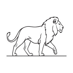 Majestic Lion Silhouette – Wild Animal Vector for Logo, Poster, T-Shirt, and Branding
