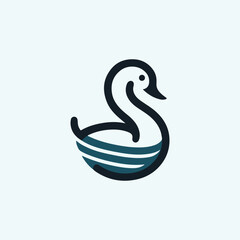 Modern swan logo