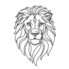 Fototapeta premium Majestic Lion Silhouette – Wild Animal Vector for Logo, Poster, T-Shirt, and Branding