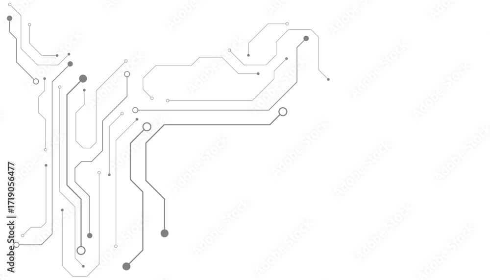 Poster technology black circuit diagram concept.high-tech circuit board connection system.vector abstract t