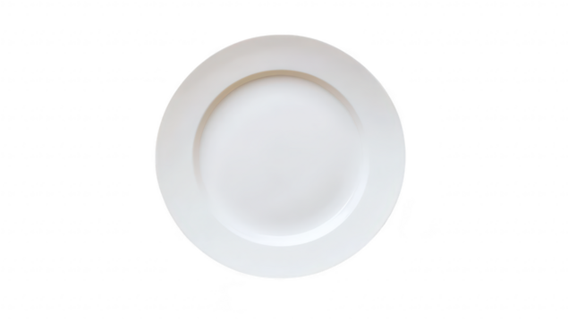 A minimalist. empty white plate centered on a smooth. light-colored surface. creating a sense of simplicity and elegance. ideal for culinary art or dining concepts - Powered by Adobe