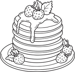 Pancake coloring pages coloring book 