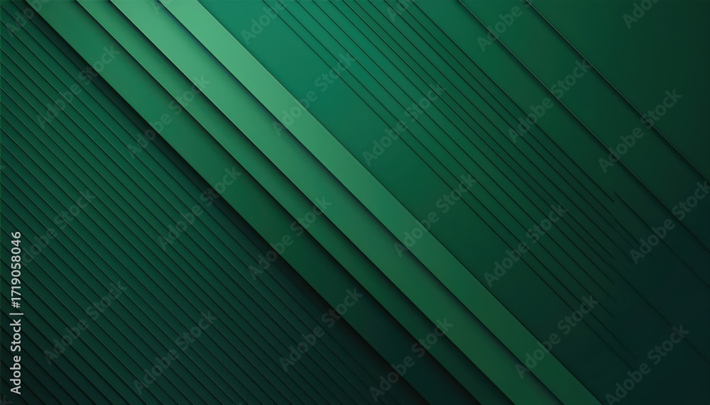 Poster green diagonal layered abstract texture design with deep shadows and smooth gradients ideal for web 