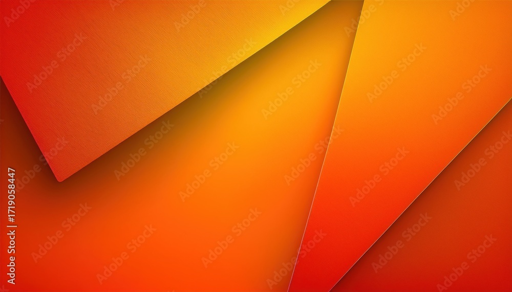 Poster vibrant orange and yellow paper layers with smooth texture and gradient for modern abstract design b