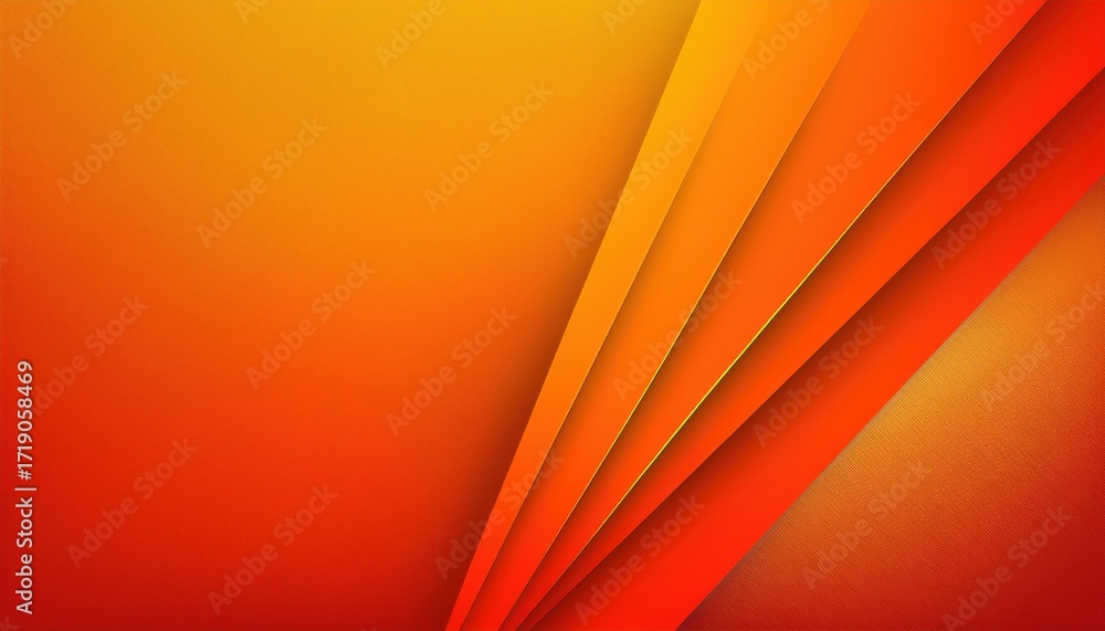 Poster vibrant orange and yellow paper layers with smooth texture and gradient for modern abstract design b