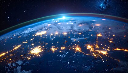 Illuminated Earth from Space