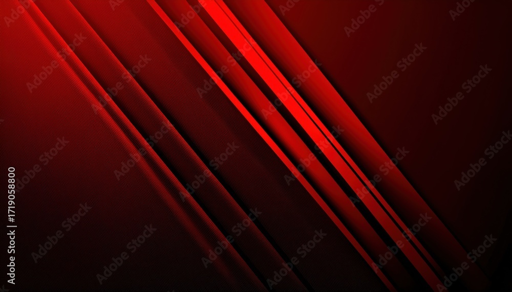 Poster red abstract diagonal lines with glowing gradient texture, modern dynamic background for digital des