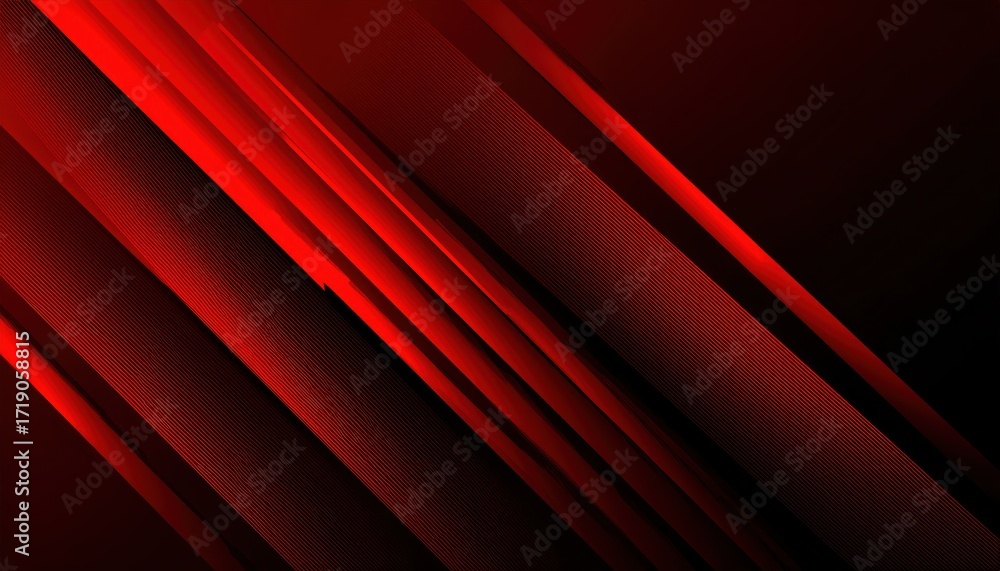 Poster red abstract diagonal lines with glowing gradient texture, modern dynamic background for digital des