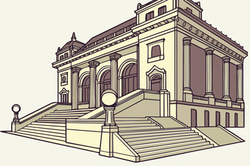 Baltimore Enoch Pratt Free Library in Maryland, Renaissance Revival with grand marble staircases