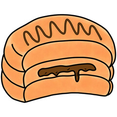 Cute Food Illustration Clipart | Hand Drawn Snack and Dessert Art