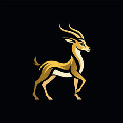 Gazelle logo design vector 