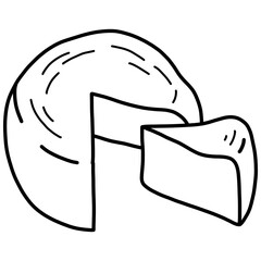 Cute Food Coloring Black and White Line Art for Kids