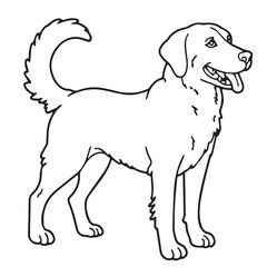 vector illustration of a dog coloring pages coloring book