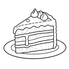 slice of cake coloring pages coloring book 