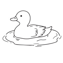 duck isolated on white coloring pages coloring book 