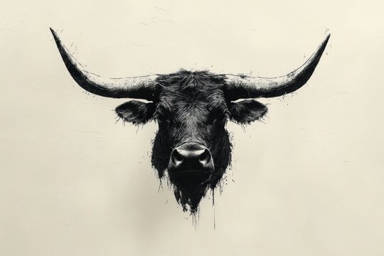 Taurus Zodiac Sign Isolated On White Background. Horoscope. Taurus Horoscope Symbol. Astrological Taurus Design. Taurus Sign Icon. Detailed Taurus Zodiac Emblem Isolated. Astrology.