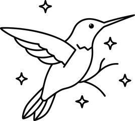 dove of peace line art on transparent background