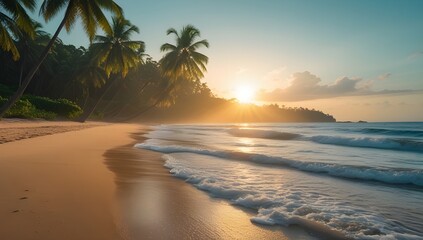 Serene Sunrise Beach in Mirissa, Sri Lanka
