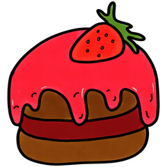 Cute Food Illustration Clipart | Hand Drawn Snack and Dessert Art