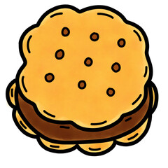 Cute Food Illustration Clipart | Hand Drawn Snack and Dessert Art