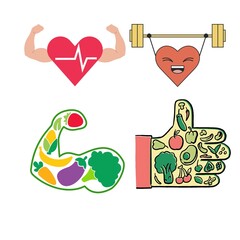 vector illustration of a healthy lifestyle