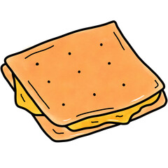 Cute Food Illustration Clipart | Hand Drawn Snack and Dessert Art