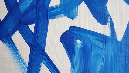 Abstract blue and white artwork