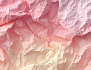 Crinkled pastel pink and peach paper texture
