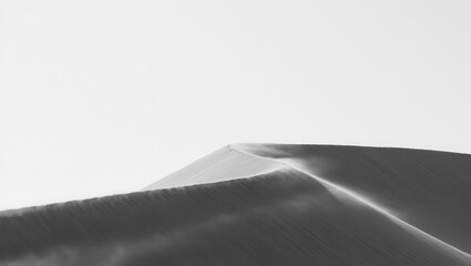 A simple sand dune in black and white