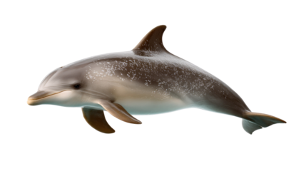 Graceful Dolphin in the Ocean: Capture the spirit of the ocean with this stunning image of a sleek, playful dolphin. A symbol of intelligence and grace.