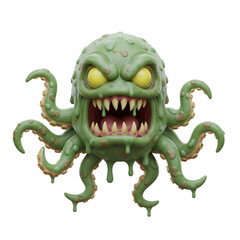 Cthulhu monster head with sharp teeth © PNG Lab