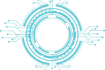 Obraz premium Tech circuit board background vector design element