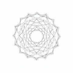 Sacred Geometry in Delicate Lines: Intricate and elegant, this minimalist mandala showcases precise geometric patterns, offering a sense of serenity and balance.