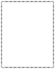 Ornate Black Square Frame with Repeating Pattern border isolated on a transparent background