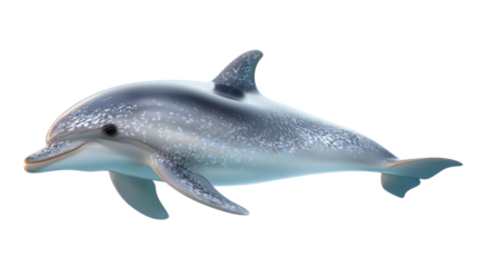 Dolphin in aquatic grace: A sleek, enchanting dolphin gracefully glides, showcasing its elegant form and capturing the wonder of marine life.