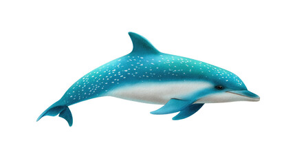 Fototapeta premium Dolphin's Playful Grace: A vividly detailed image capturing a singular dolphin, exhibiting an elegant form, against a crisp, seamless backdrop