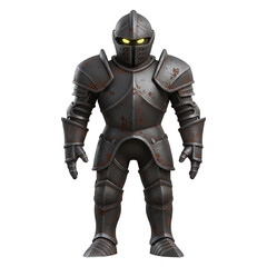 Haunted suit of armor with glowing eyes