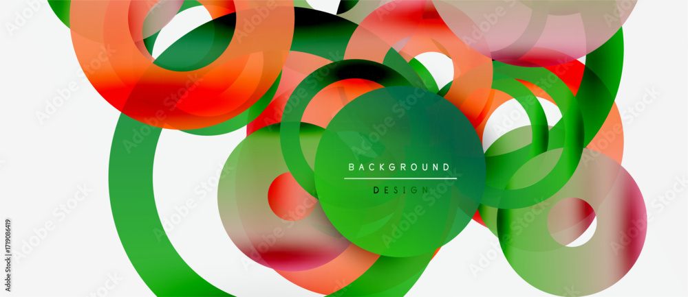 Aufkleber abstract colorful lines create dynamic flowing shapes. overlapping forms suggest movement, energy, m