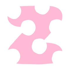 Z Alphabet Hand Drawn Style And Pink Design Font Design Z Alphabet Isolated